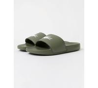 Lacoste Mens Serve Sliders - Khaki/White 255 - Khaki/White 255 - UK8 EU42 US9