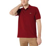 Lacoste Mens Short Sleeve L.12.12 Pique Polo Shirt Bordeaux Red L