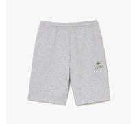 Lacoste Mens Signature Print Fleece Shorts in Grey Cotton - Size 2XS