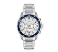Lacoste Chronograph Quartz Watch for Men MAINSAIL Collection with Silver Stainless Steel Bracelet - 2011360