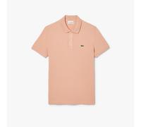 Lacoste Mens Slim-Fit L.12.12 Pique Polo Shirt in Orange Cotton - Size Small