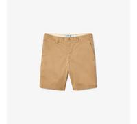 Lacoste Mens Slim Fit Stretch Cotton Shorts in Beige - Size 44 inch
