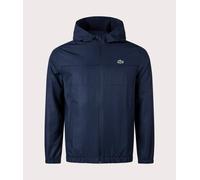 Men's Lacoste Men's Navy Blue Lacoste Zipped Hooded tracksuit Jacket - Size: Regular/42