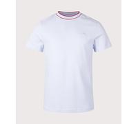 Lacoste Mens Stretch Piqué Stripe Collar T-shirt - Colour: J2G Phoenix Blue - Size: 4/M