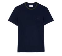 Lacoste Mens Stripe Pique Stretch T-Shirt - Blue - XS - Blue