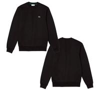 Lacoste Mens Sweatshirt Organic Cotton Low Crew Neck Jumper in Black