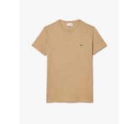 Lacoste Mens T-Shirt-Beige Cotton - Size Medium
