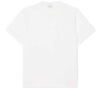 Lacoste Mens T-Shirt Embossed Branding Crew Neck Cotton Tee in White