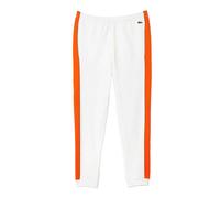 Lacoste Mens Tapered Leg Jogging Bottoms - White/Orange - S - White/Orange - 84% Cotton/16% Polyester