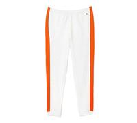 Lacoste Mens Tapered Leg Jogging Bottoms - White/Orange - White/Orange - L