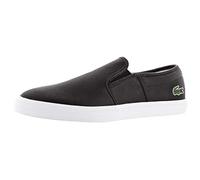 Lacoste Men's Tatalya Leather Slip on Sneaker, Black/White, 10.5 UK