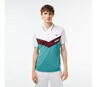 Lacoste Mens Tennis X Danii Medvedev Seamless Polo Shirt in White blue - Size 2XL