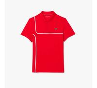 Lacoste Mens Tennis x Daniil Medvedev Regular-Fit Polo Shirt in Red - Size X-Large
