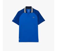 Lacoste Mens Tennis x Daniil Medvedev Slim-Fit Polo Shirt in Blue - Size Medium