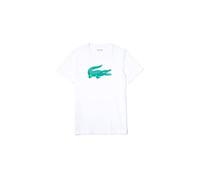 Lacoste Men's Th2042 Breathable Sport t-Shirt, White/Verdier, XL