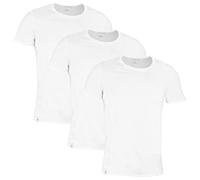 Lacoste Men's Th3451 T-Shirt, White, M (Pack of 3)