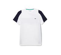 Lacoste Men's Th9417 T-Shirt, White/Marine-Verdier-Mari, M