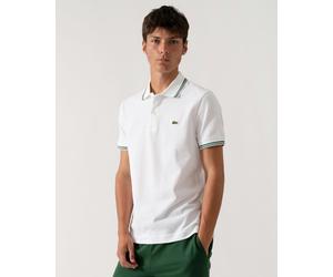 Lacoste Mens Tipped Polo Shirt - White 001 - White 001 - M