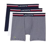Lacoste Mens Tricolor Stretch Cotton Jersey Boxer Shorts 3 Pack Navy White Stripe XX-Large, Navy/White/Stripes, XXL