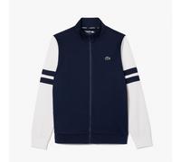 Lacoste Mens Up Stretch Interlock Tennis Sweatshirt in Navy-White - Size Small