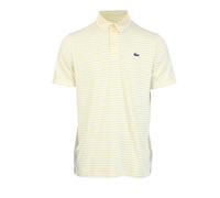 Lacoste Mens UV Protection Regular Golf Polo Shirt - White/Yellow - 3XL - White/Yellow - 88% Polyester/12% Elastane