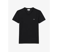 Lacoste Mens V Neck T-Shirt-Black Cotton - Size 2XL