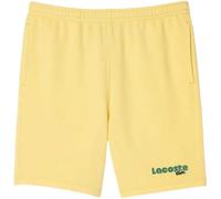 Lacoste Mens Fleece Printed Washed Shorts - Yellow - Yellow - S