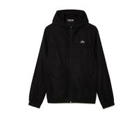 Lacoste Men's Recycled Fiber Zipped Hooded Jacket, Black