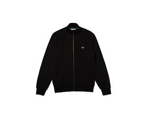 Lacoste Men's Zip-Up High Neck Fleece Jacket, Noir, XS