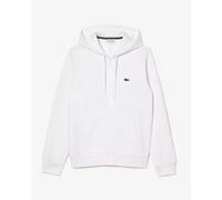 Lacoste Mens Zip Up Sweatshirt White Cotton - Size Large