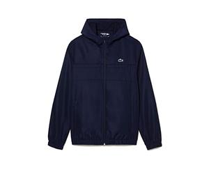 Lacoste Mens Zipped Hooded Sport Jacket Navy XXL