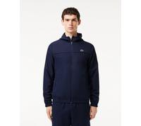 Men's Lacoste Men's Navy Blue Lacoste Zipped Hooded tracksuit Jacket - Size: Regular/42