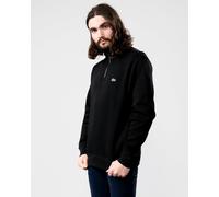 Lacoste Mens Zippered Stand-Up Collar Cotton Sweatshirt - Black - Size Large