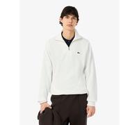 Lacoste Mens Zippered Stand-Up Collar Cotton Sweatshirt - Flour 70V