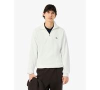 Lacoste Mens Quarter Zip Croc Logo Sweatshirt - Colour: 70V Flour - Size: 7/XXL