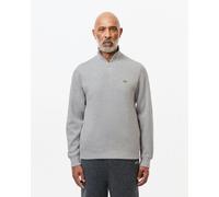 Lacoste Mens Zippered Stand-Up Collar Cotton Sweatshirt - Silver Chine CCA - Silver Chine CCA - S