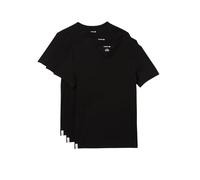 Lacoste mensTH3374-51Essentials 3 Pack 100% Cotton Regular Fit V-Neck T-Shirts Base Layer Top - Black - XXXL
