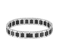 Lacoste Metropole Bracelet 316L Stainless Steel 2040418 - Man - 316L Stainless Steel Black/Silver 19 cm