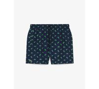 Lacoste Mid Length Crocodile Print Mens Swim Trunks - Navy Blue 166 - Navy Blue 166 - L