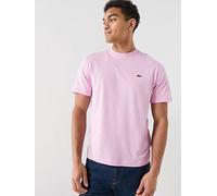 Lacoste Mid Weight Cotton T-Shirt- Pink, Pink, Size M, Men Pink