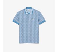 Lacoste Monogram Jacquard Polo T-shirt Blue