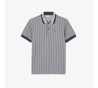 Lacoste Short Sleeve Polo Shirt Grey Black - L