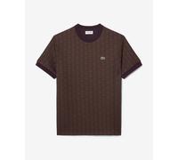 Lacoste Monogram Jacquard short sleeve T-shirt brown burgundy - L