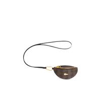 Lacoste monogram-print logo-plaque coin purse - Brown One Size