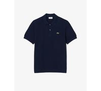Lacoste Moss Stitch Cotton Polo Collar Mens Sweater - Navy Blue 166 - Navy Blue 166 - L