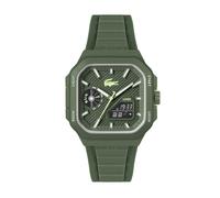 Lacoste Octagonal Shaped Dial Green Silicone Strap Watch