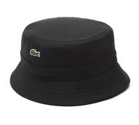 Lacoste Mens Embroidered Bob Organic Cotton Buckle Hat - Black, Size: Medium - Size Medium