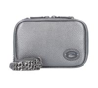Lacoste Origin Croc Shoulder bag Leather 16 cm silver colored