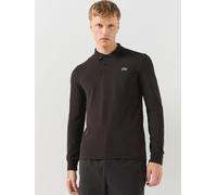 Lacoste Ottoman Long Sleeve Polo Shirt, Black, Size S, Men Black