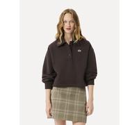 Lacoste Oversized Fleece Polo Shirt Brown Women - 42